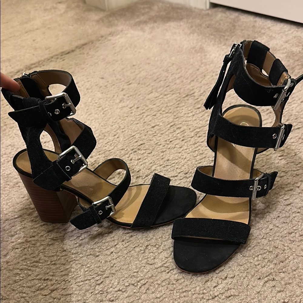 Stylish Black Strappy Heels